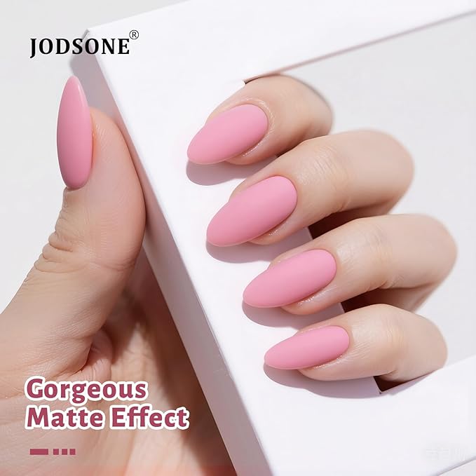 JODSONE Cherry Pink Gel Nail Polish 10ml Soak Off Rose Pink Nail Polish Long Lasting Salon Quality Dusty Roses Nail Art for Women, Low Odor Need U V Lamp Curing