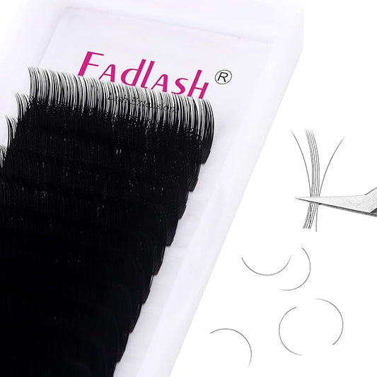 Eyelash Extension Supplies Classic Volume Lash Extensions Mixed Tray 0.05 B Curl 8-14mm Premium Silk Regular Volume Eyelash Extensions Soft Matte Black Salon Use.(0.05-B, 8-14mm Mix)