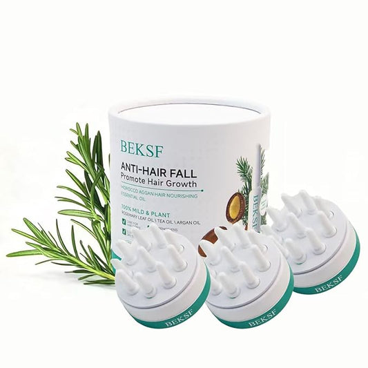 BEKSF Rosemary Hair Oil, a lightweight rosemary essential oil spray, suitable for all scalps and hair, free of parabens and sulfate surfactants, 15ml. (3, 10.5ml)