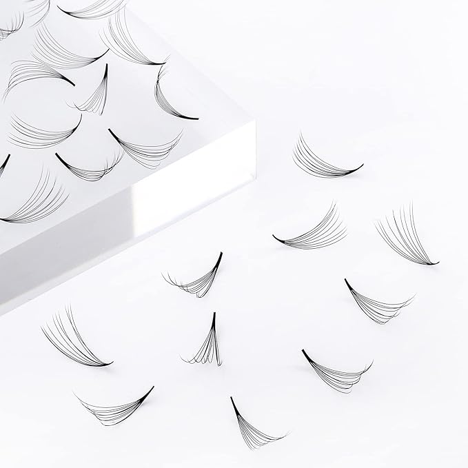 Premade Lash Fans Mixed Tray 1000 Promade Loose Fans Pointed Thin Base Premade Fans Eyelash Extensions 10D Volume Lash Extensions Handmade (10D-0.07C, 15-20mm)