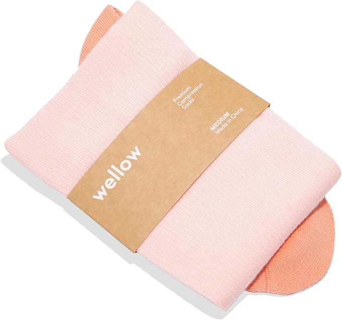 Wellow Wide Calf Compression Socks, Knee High Support, Fit for Men & Women, 18-25 mmHg, Made with Viscose from Bamboo
