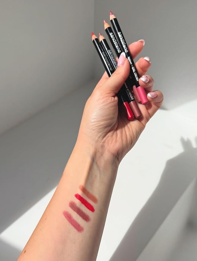 Sandstone Scandinavia Hypoallergenic Lipliner - Smooth texture - Fragrance Free Lip Liner Pencil - Intense pigmentation and long lasting (Hot Mess, 0,04)