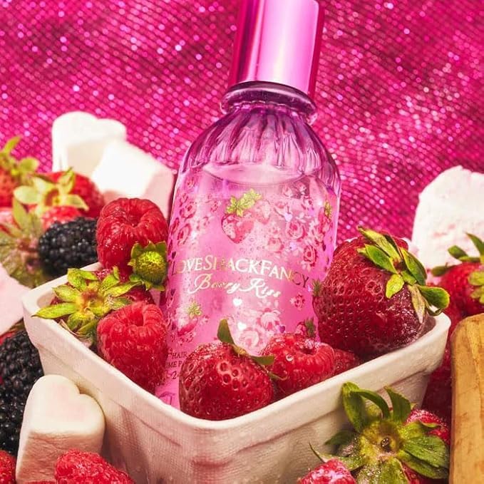 Berry Kiss Hair & Body Perfume Mist with Marshmallow - Light, Sweet Fragrance with Marshmallow and Fruity Notes, Refreshing Daily Mist for Skin and Hair, Travel-Friendly Spray - (3 oz)