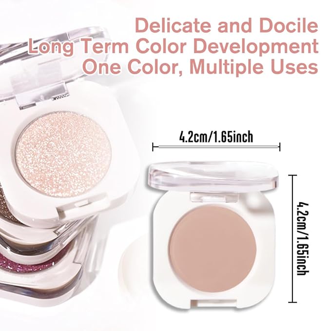 Light Brown Single Matte Eyeshadow Makeup, Neutral Powde Eye Shadow for Women, Rosy Brown Eyeshadow Palette Pigmented Waterproof, sombras para ojos, Lightweight Blendable, Girls Christmas Gift