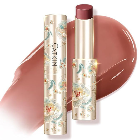 CATKIN Glossy Lip Balm Ultra Hydating Glow Lip Tinted Jelly Plump Melting Balm Shea Butter Repair Soothing For Dry Lips Dewy Finished 0.12 oz C01 ANTHURIUM
