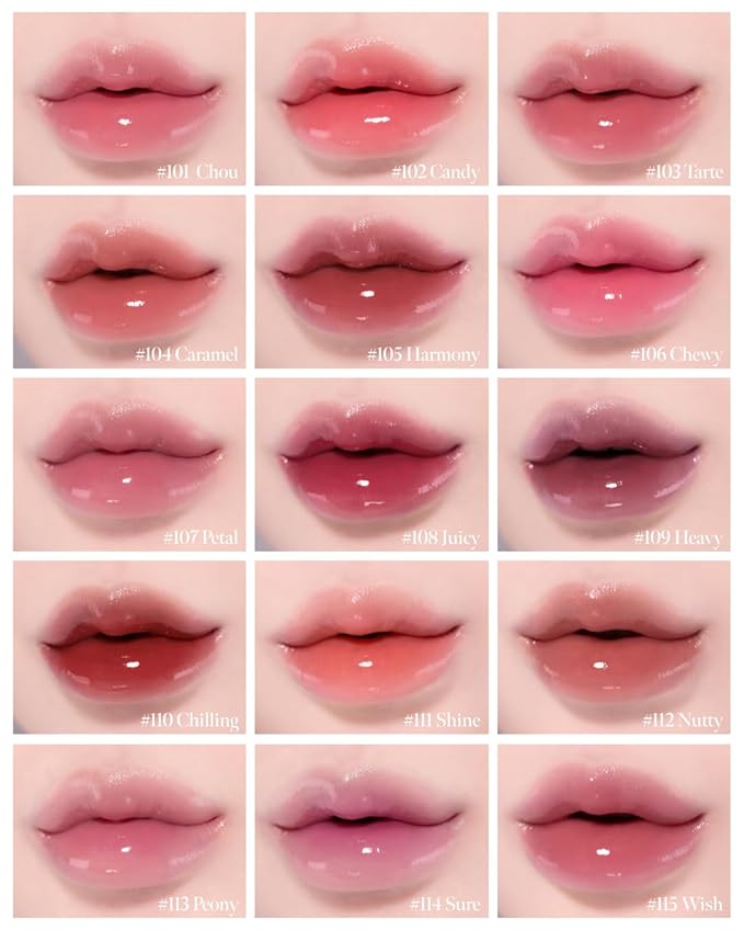 Glow Lock Jelly Tint 105 Harmony, Hydrating Water Glow Lip Stain, Non-Sticky Juicy Gloss, Long Lasting Glass Shine & Dewy Finish, Lightweight Moisturizing Lip Care, Korean Makeup