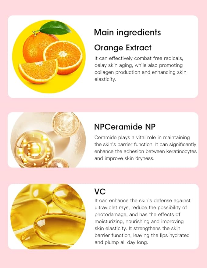 MOND'SUB Tinted Lip Serum,Moisturizing Lip Balm Gloss for Women,Lip Stain Long Lasting Waterproof,No Peel Off, Hydrating and Plumper Extreme,Stocking Stuffers,Pink Flan-Orange Jam