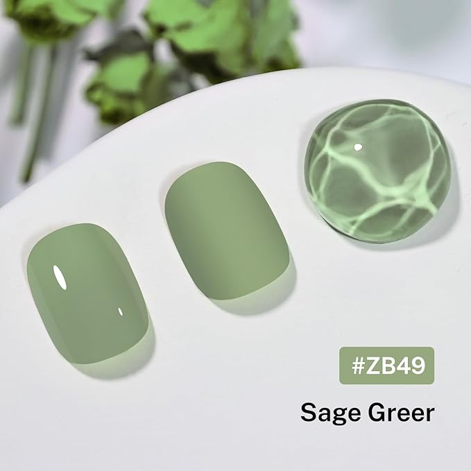 OpenLive 16.5ml Sage Green Nail Polish Large Volume Quick Drying Nail Polish, Fast Drying and Long Lasting Color Nail Art DIY Home Manicure Gift for Women