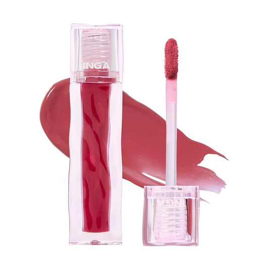 INGA Blurring Velvet Matte Lip Tint - Soft-Blur Matte Finish, Waterproof, Transfer-Proof, Long-Lasting Lip Stain, Lightweight Buildable Color with Hydrating Comfort (ROCO BEIGE)