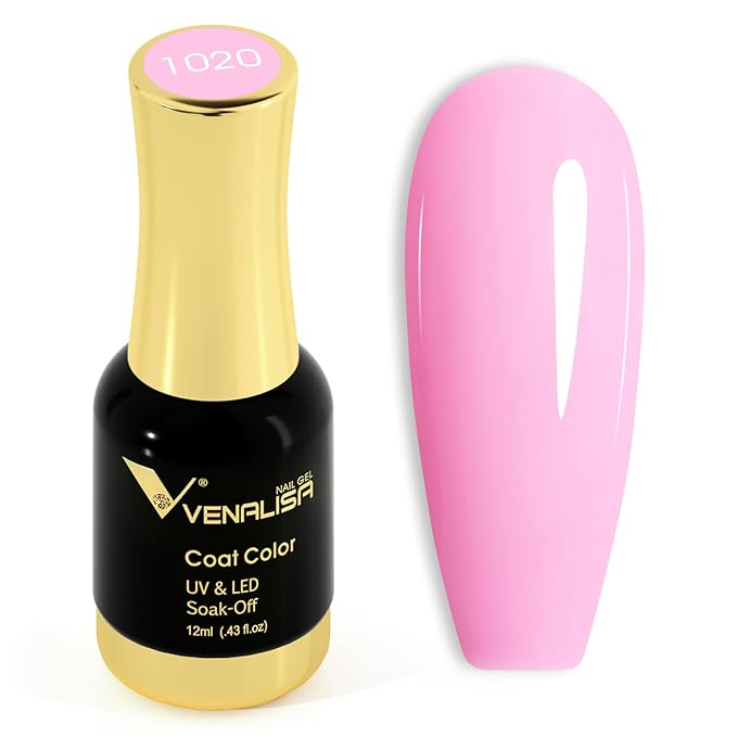 VENALISA Pink Gel Nail Polish 1 Pcs 12ml Pink Color Gel Polish Soak Off UV Salon Manicure DIY at Home Nail Art For Girls Women