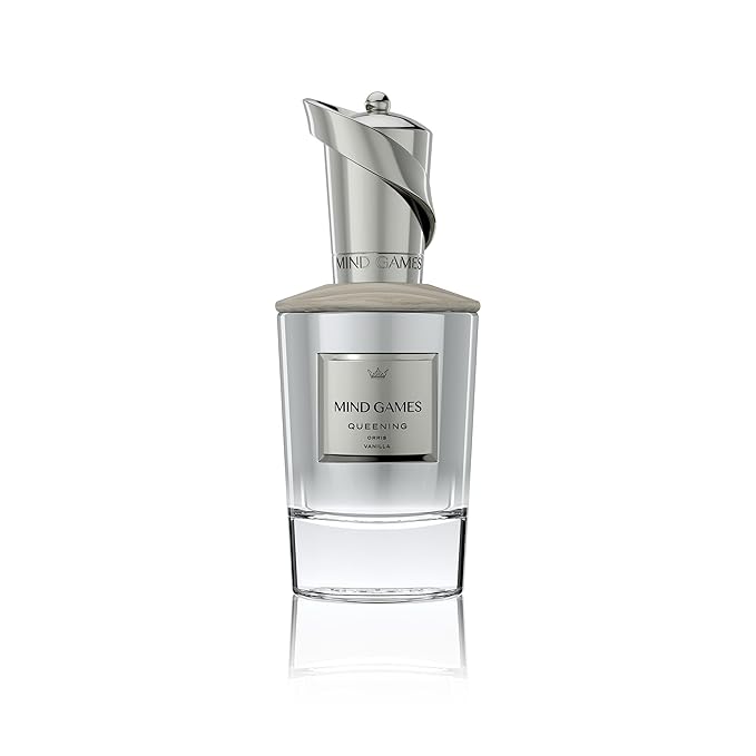 MIND GAMES Queening - Luxury Perfume with Notes of Apple, Saffron, Fluffy Musk & Coconut - Elegant Extrait de Parfum for Women & Men - Woody & Amber Perfume - 100 mL/3.4 oz