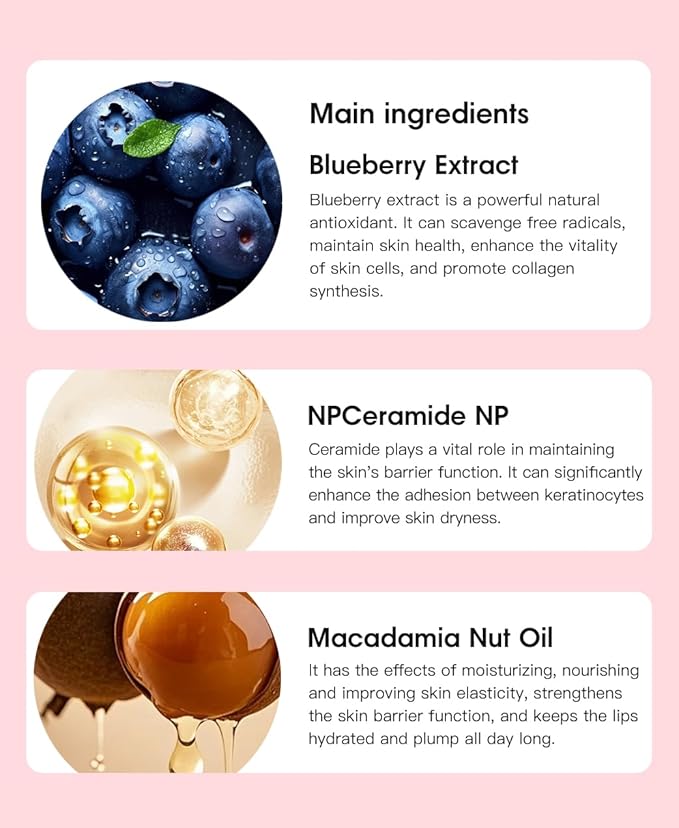 MOND'SUB Blueberry Jelly Tinted Lip Serum: Tinted Lip Balm & Lip Gloss for Women, Lip Oil-Infused Lip Balm Remedy