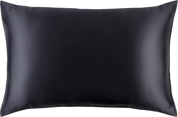slip The Original Queen Pure Silk Pillow Case - 100% Pure 22 Momme Mulberry Silk - Queen Size Standard Pillow Case - Anti-Aging, Anti-BedHead, Anti-Sleep Crease, Black (20" x 30")