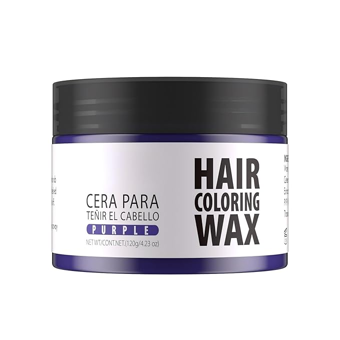 Gowwim Hair Wax Color, Temporary Hair Dye Color Wax Natural Hold & Non - Greasy for Women & Men 4.23 Oz Purple