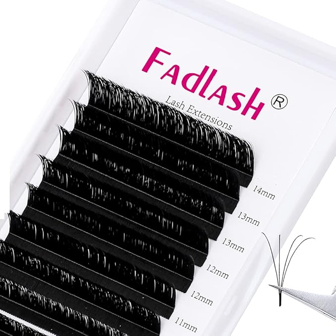 Eyelash Extensions L Curl 0.07 Easy Blooming Lash Extension Matte Rapid Volume Lash Extensions Flowering Easy Fan Volume Lashes (0.07-L, 8-14 Mixed)