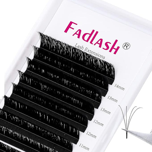 Eyelash Extensions L Curl 0.07 Easy Blooming Lash Extension Matte Rapid Volume Lash Extensions Flowering Easy Fan Volume Lashes (0.07-L, 8-14 Mixed)