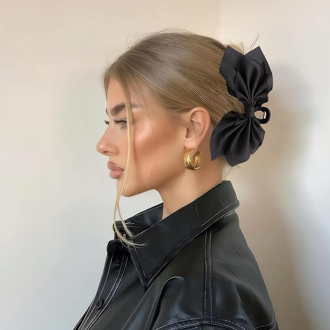 Bow Claw Hair Clips 2PCS Big Hair Bows for Women Butterfly Styling Large Hair Clips for Thin Thick Curly Hair for Girls Hair Accessories for Teens Gifts for Valentine's Day