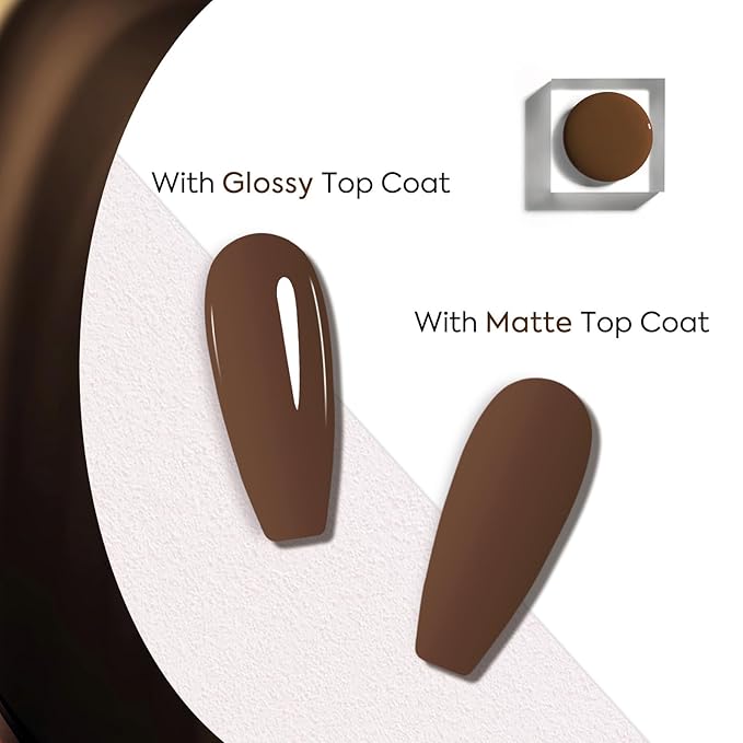 VENALISA Brown Gel Nail Polish - Dark Nude Hema-free Soak Off UV Gel for DIY Home Manicure and Salon Nail Art - For Girls and Women