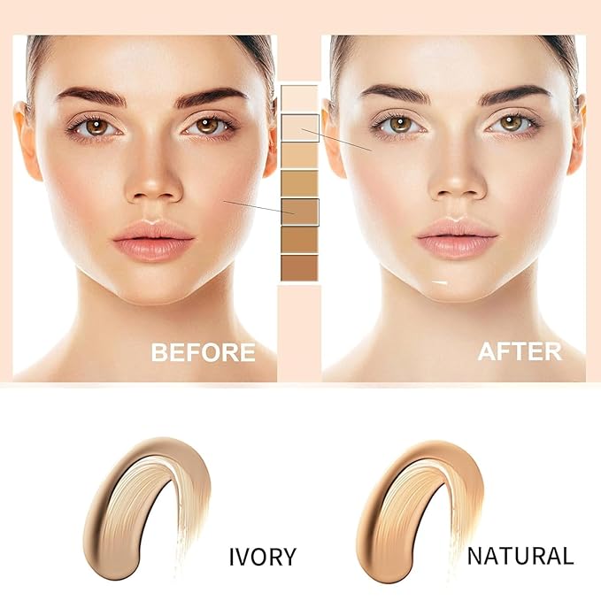 Cc Cream Self Adjusting For Mature Skin, CC Cream for Older Women (2 PCS Natural)