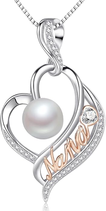 LEIDANY Mothers Day Gifts for Mom -Grandma Mom from Daughter Son, Gifts for Wife Nana Mother Birthday-Christmas Day for Women Her Jewelry Gift, Pearl Necklaces