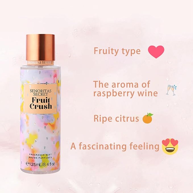 AYKHDS Perfume for Women, 4 Piece Body Mist Set with Fruity Scents, Long-Lasting Fragrance Spray for Skin & Hair, Travel Size Gift for Teen Girls