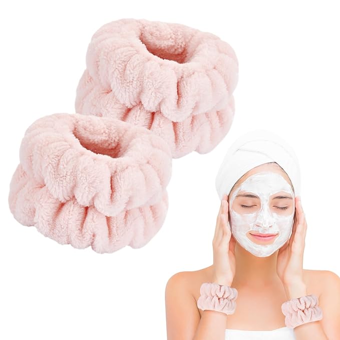 Wrist Bands for Washing Face, Microfiber Wrist Towels for Washing Face, Spa Wristbands for Washing Face, Face Wash Wristbands, Arm Bands for Washing Face for Woman Children