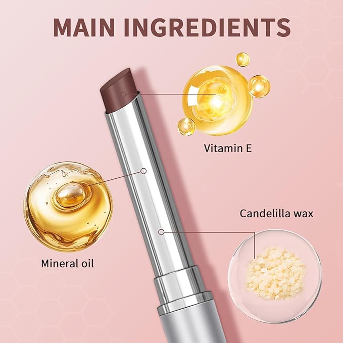 Honey Lipstick Tinted Lip Balm - Sheer Hydrating Lipstick for All Skin Tones - Moisturizing Lip Color, Nourishing Lip Balm with a Hint of Natural Black Cherry Tint (Nude Honey)
