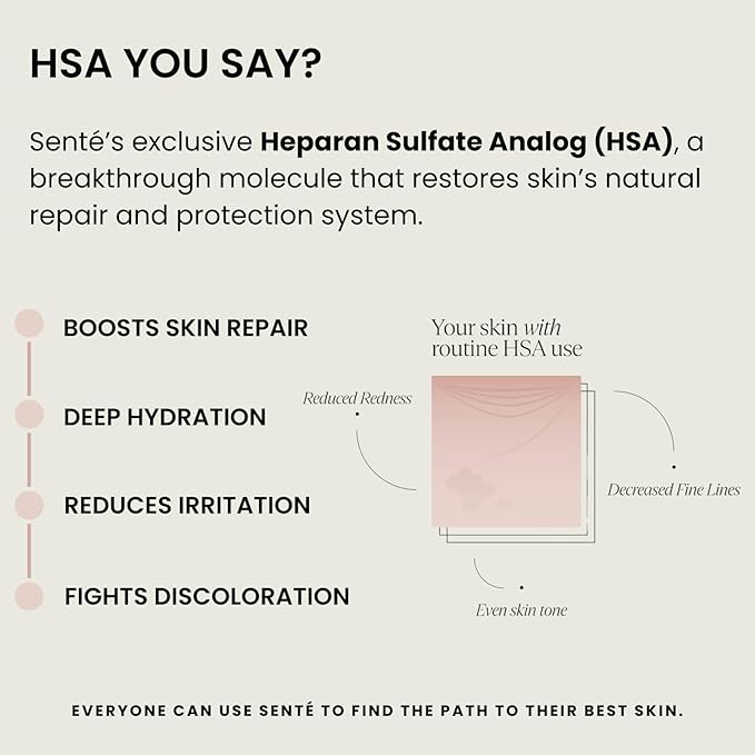 Senté HydraFirm Serum | Supports Collagen and Elastin Production | Restores Firmness and Plumps Skin | Formulated with Patented HSA and Peptides | 1 Fl Oz