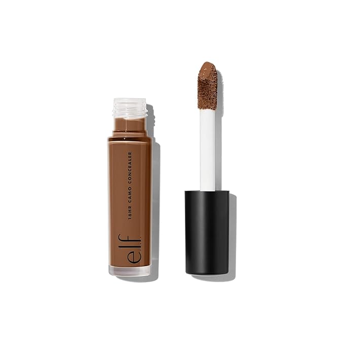 e.l.f. 16HR Camo Concealer, Full-Coverage, Highly-Pigmented Face Concealer With A Matte Finish, Crease-proof, Vegan & Cruelty-Free, Rich Cocoa