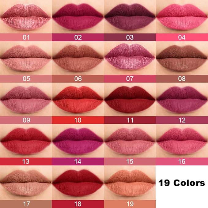 evpct 1Pcs Nude Bright Pink Matte Lip Pencil Crayon Liner for Women, Matte Lipstick Lip Stain Long Lasting Waterproof labiales mate magicos 24 horas originales pintalabios permanente 24 horas 15