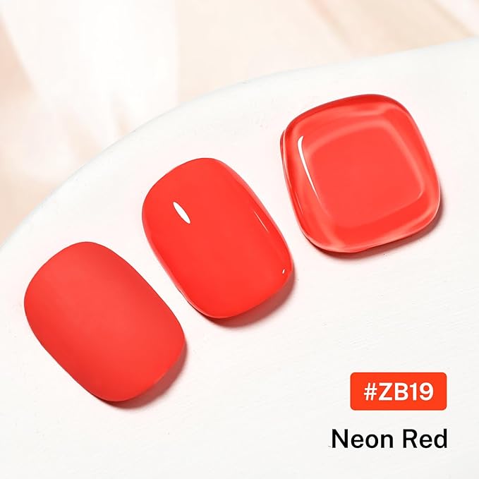 OpenLive 16.5ml Neon Red Nail Polish Glossy Shine Finish Large Volume Quick Dry Nail Polish, Long Lasting Shine, Fingernail Toenail Nail Art DIY Home Travel Nail Art Gift