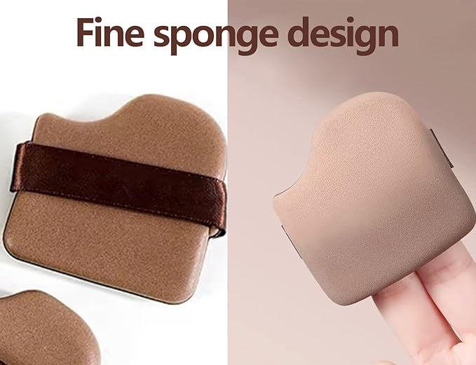 6 PCS Makeup Sponge Makeup Flat Puffs For Foundation Concealer And Powder, Latex Free Blender Chocolate Makeup Sponges For Natural Makeup (6 PCS)
