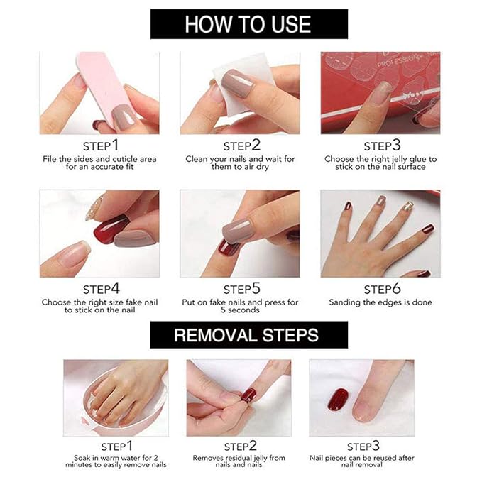 Sqaure Press on Nails Medium - French Tip Fake Nails with Yellow Flower Design - Glossy Full Cover Stick on Nails for Women 24 Pcs