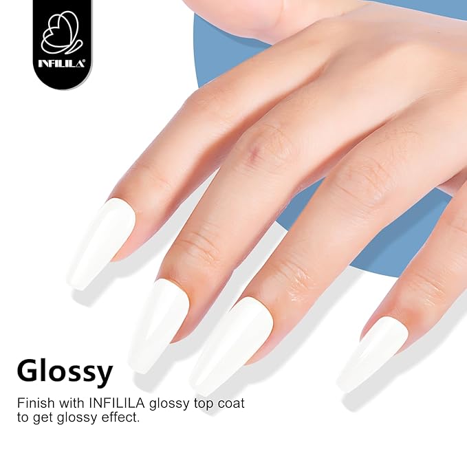 NXJ INFILILA White Gel Nail Polish, 15ML Soak Off White UV Gel Nail Polish, One-Stroke Coloring Gift for Women Art Manicure Salon DIY Design Decoration at Home S02