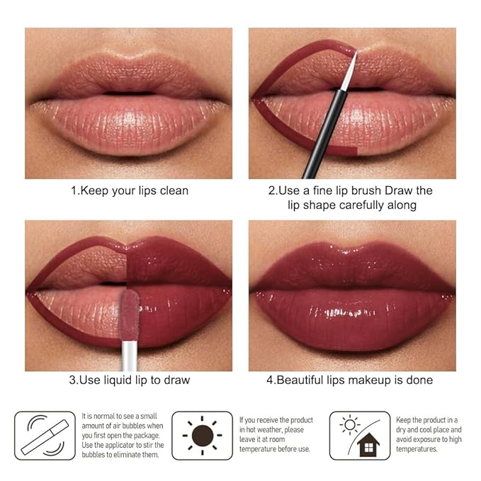 Kaely Longwear No-Budge Lipstick for Women, Highly Pigmented Liquid Lip Color Makeup, Non-Transfer Lip Gloss Stain Waterproof Smudge Proof 24 Hour, Instant Shine, Vegan & Cruelty-Free, 17 RUM RAISIN