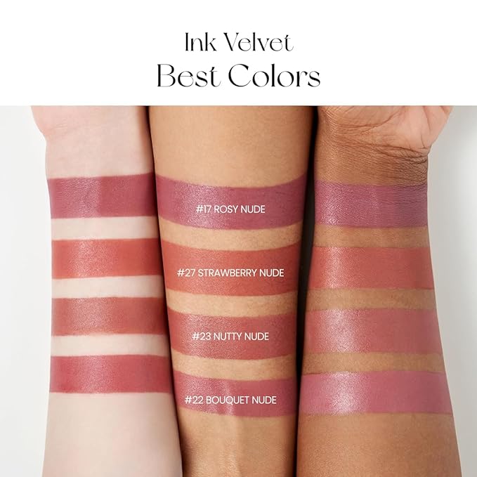 Peripera Ink the Velvet Lip Tint - High Pigment Color, Longwear, Weightless, Gluten-Free, Paraben-Free (030 CLASSIC NUDE)