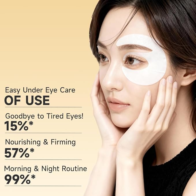 8 Pairs 5% PDRN Under Eye Patches, 6-in-1 Bio-Collagen 360° Eye Patches for puffy eyes, dark circles & Wrinkle | 2% Caffeine, Kojic acid, Retinol, Hyaluronic, Niacinamide | Korean Popular Eye Mask