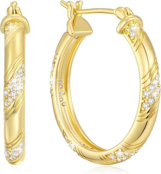 14K Gold Hoop Earrings 14K Gold Earrings for Women 20/25/30/35 Gold Hoop Earrings Jewelry