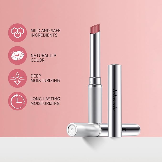 Honey Lipstick Tinted Lip Balm - Sheer Hydrating Lipstick for All Skin Tones - Moisturizing Lip Color, Nourishing Lip Balm with a Hint of Natural Black Cherry Tint (Nude & Pink)