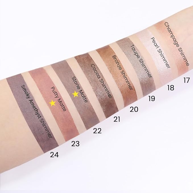 Kaely 2Pcs Cream Eye Shadow Sticks Set, Stone Matte & Putty Matte Eyeliner Pencil Eyeshadow Palette Makeup for Older Women Waterproof Pigmented, sombras en crema para ojos, 22+23