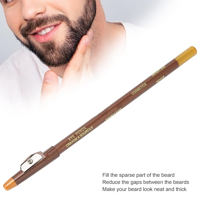 Beard Pencil Filler - Professional Beard Care Kit with Shaping Tool for Styling and Liner (light brown)