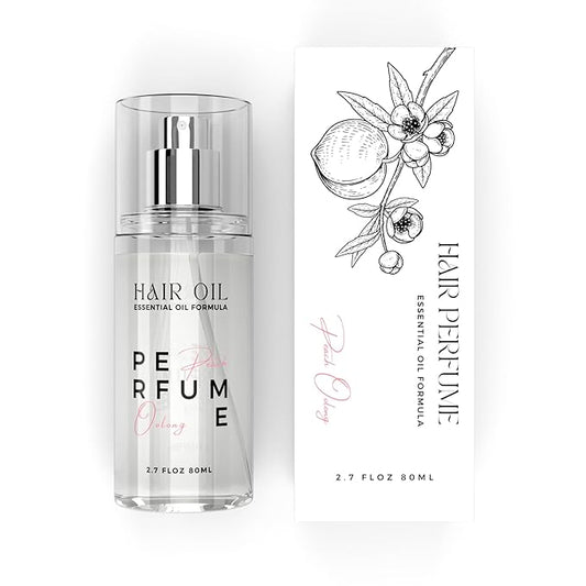 Hair Perfume Oil for Women (Peach Oolong), Argan Oil Heat Protection Spray for Dry, Damaged, Firzzy Hair Care, Long Lasting Fragrance Mist with Keratin & Elastin for Nourish & Smooth 2.7 fl oz