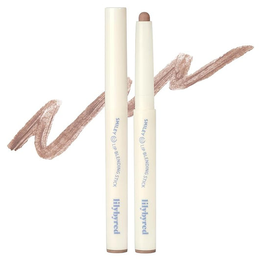 lilybyred Smiley Lip Blending Stick | Korean 3-in-1 Multi-Use Lip Liner, Smooth Creamy Texture, Long-Lasting Matte Finish, Soft Blur Effect, Precision Contour Pencil, 0.028 oz. (03 Be Happy with Me)