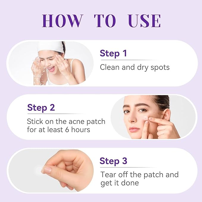 OmaDoto Overnight Pimple Patches for Face -（10mm & 12mm | 72 Count | 6 Sheets） - Hydrocolloid Patches with Salicylic Acid, Long-Wear Zit Stickers for Teens & Adults, Day & Night Use