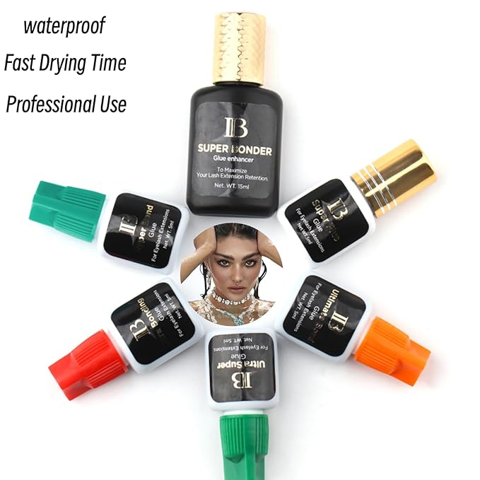 2 Bottle Original IB Super Plus Glue/IB Super Bonder for Eyelash Extensions Korea Professional Salon Glue Makeup Tools Use by Lava
