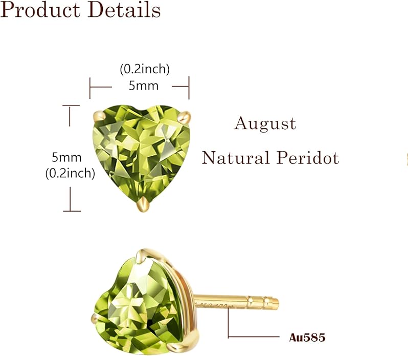 FANCIME 14k Solid Yellow Gold Stud Earrings Gemstone Prong Cluster Stud Earrings Fine Jewelry Gifts for Her Mom Women Wife