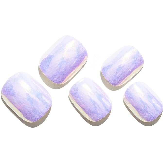 GLAMERMAID Light Green Extra Short Press on Nails, Grass Fake Nails Short Squoval, Glazed Handmade Soft Jelly Gel Square Glue on Nails, Pure Green Acrylic False Nails, Glossy Round Fake Nail for Women