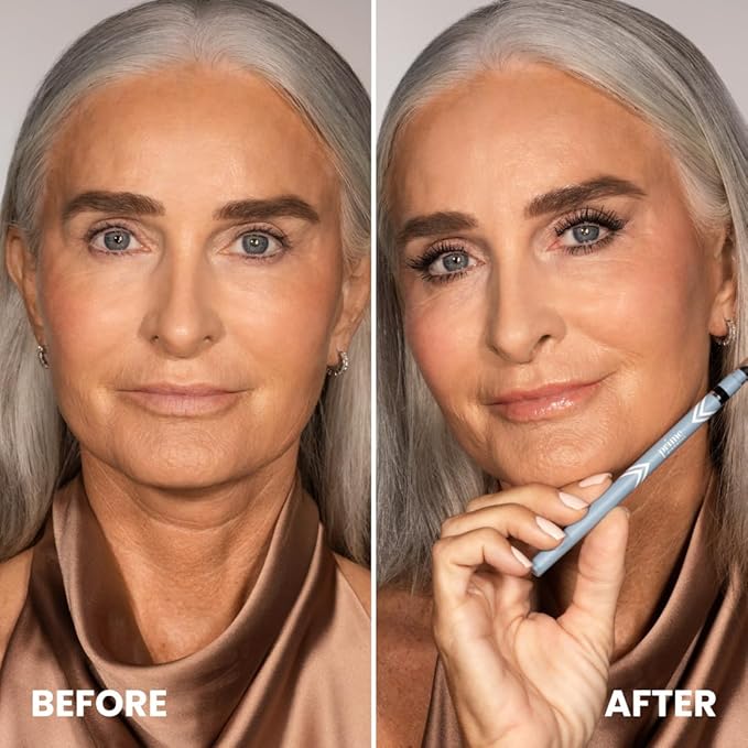 PRIME PROMETICS PrimeEyes Glide Eyeliner for Mature Women – Waterproof, Long-Stay and Mess-Proof – Gel Creme Texture, Discreet Sharpener and Effective Smudger (Emerald)