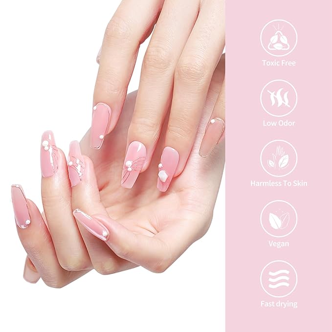 VENALISA Pink Gel Nail Polish 1 Pcs 12ml Light Pink Color Gel Polish Soak Off UV Salon Manicure DIY at Home Nail Art For Girls Women