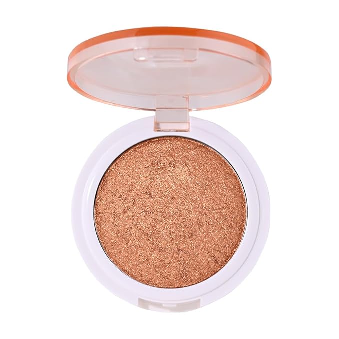 Highlighter Makeup Palette for Blush,Contour,Shadow,Face or Eye Makeup, Shimmer Glow, Creamy Mousse Pressed Powder, Intensely Pigmented, Glitter Sparkling (B03-03# Champagne Gold)